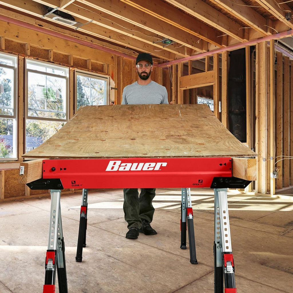 32 in. Steel Adjustable Sawhorse, 1300 lb. Capacity L84455