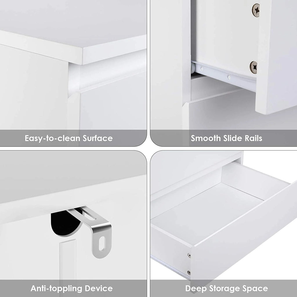 White 4 Drawer Wood Dresser A314844