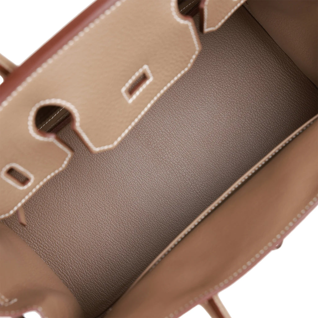 Etoupe Togo Palladium Hardware Handbag F3925