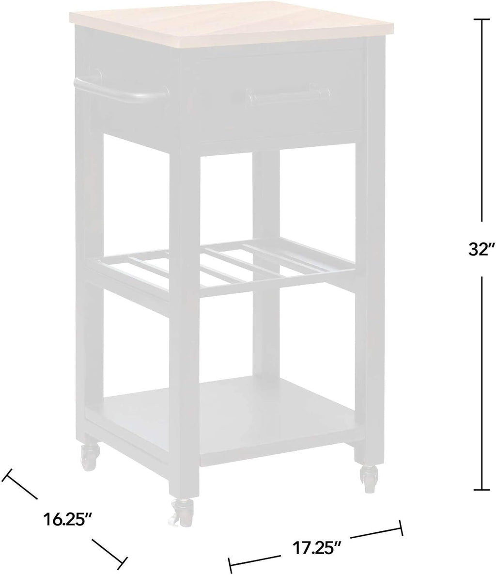 Brown Farmhouse Kitchen Cart P424