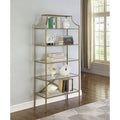 5-Tier Tempered Glass Shelves Etagere Bookcase G816435