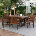 7 Piece Acacia Patio Extension Dining F122