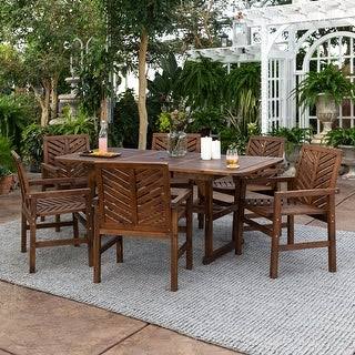 7 Piece Acacia Patio Extension Dining F122