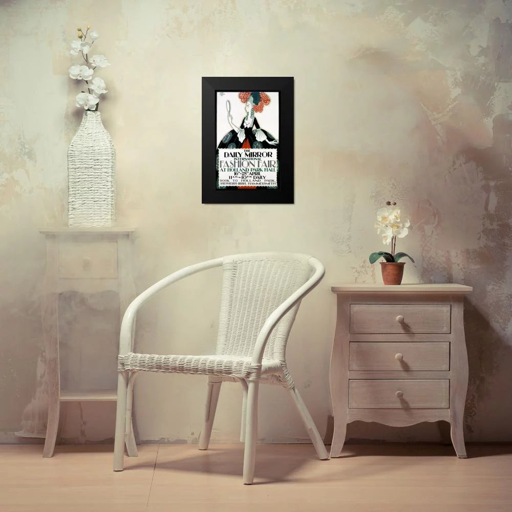 Black Modern Framed Art Print J972