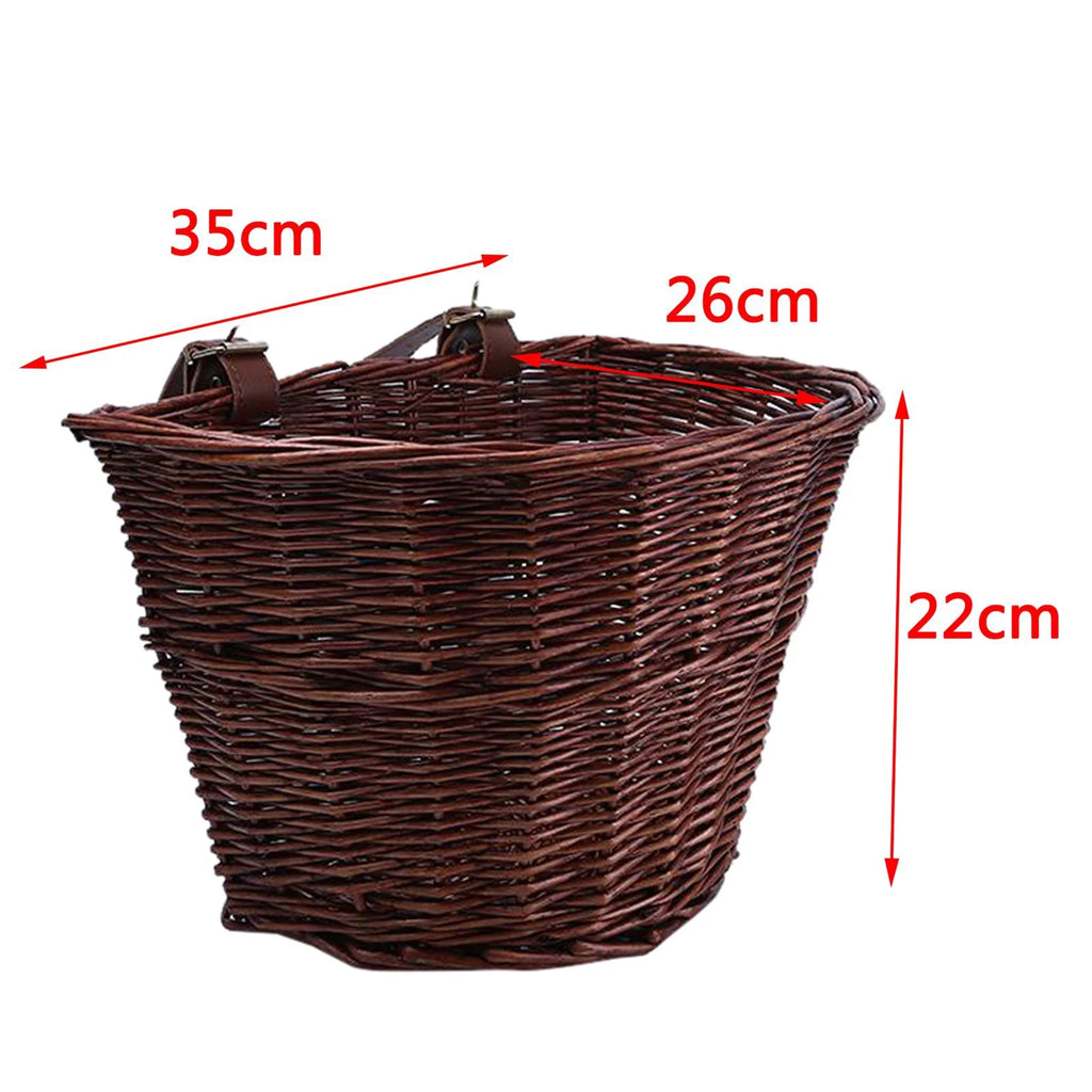 Wicker Woven Handlebar Basket D874