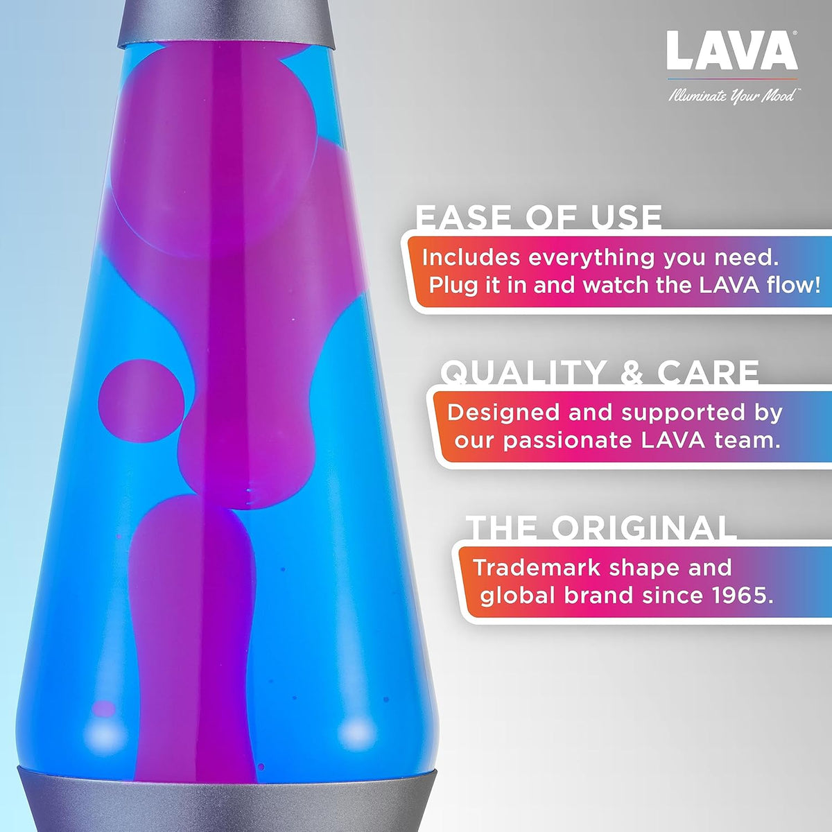 14.5" Purple Wax and Blue Liquid Motion Light K430513