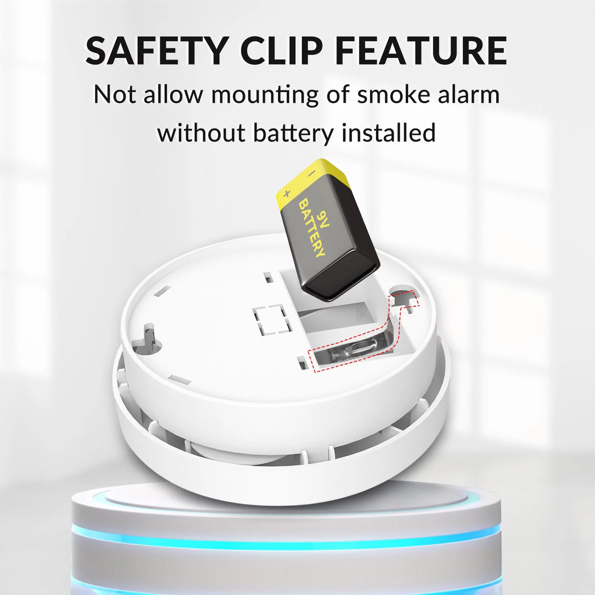 2 Pack 9V Battery Operated Photoelectric Smoke Alarm S520