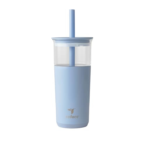 20 oz Vacuum Insulated Glass Tumbler with Lid & Straw G1558