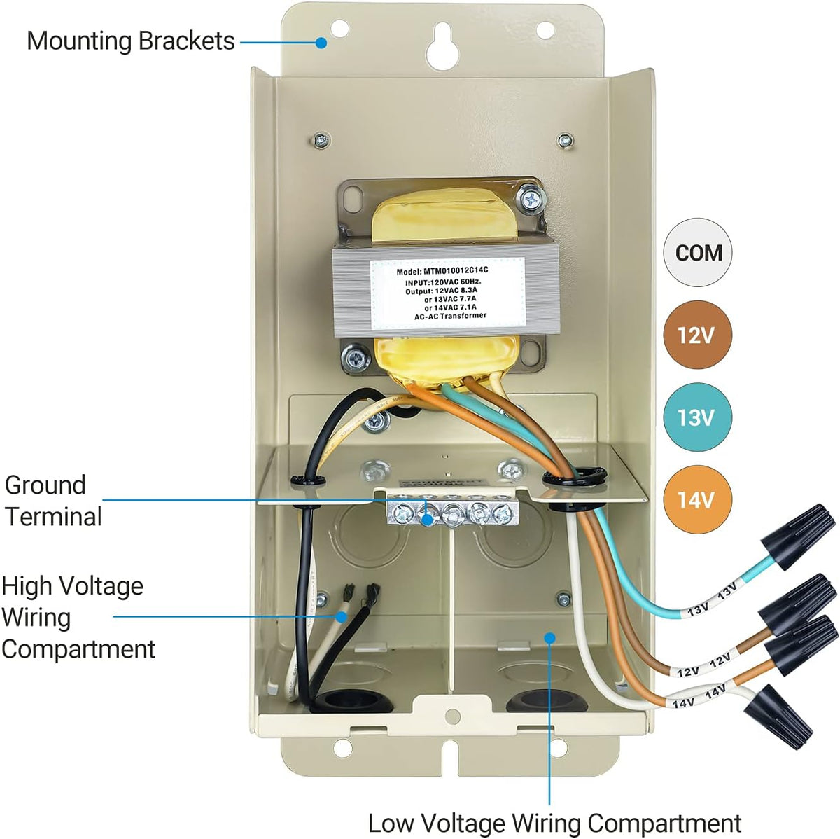 100W Multi-tap Low Voltage Pool Light Transformer P717
