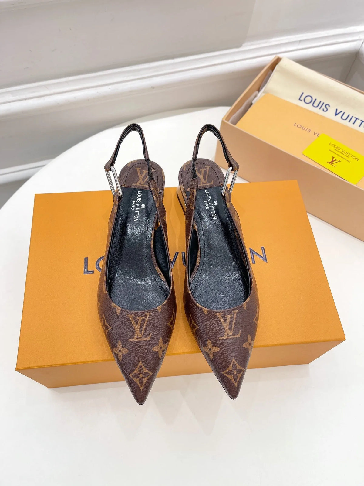 Brown Magnetic Slingback Pump Y80175