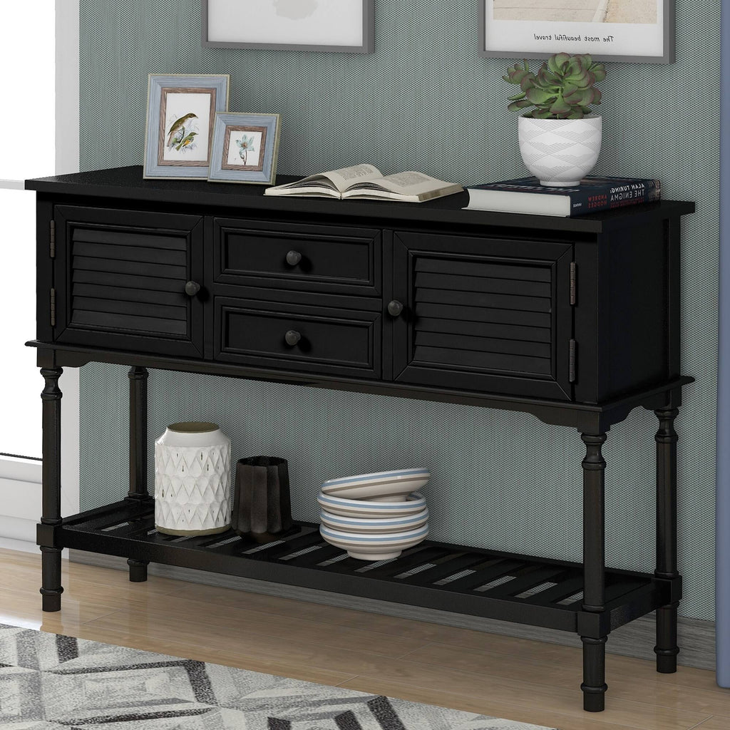 Black 47'' Sofa Table Console Table R92091