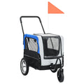 2-in-1 Pet Bike Trailer & Jogging Stroller Gray and Blue X974988