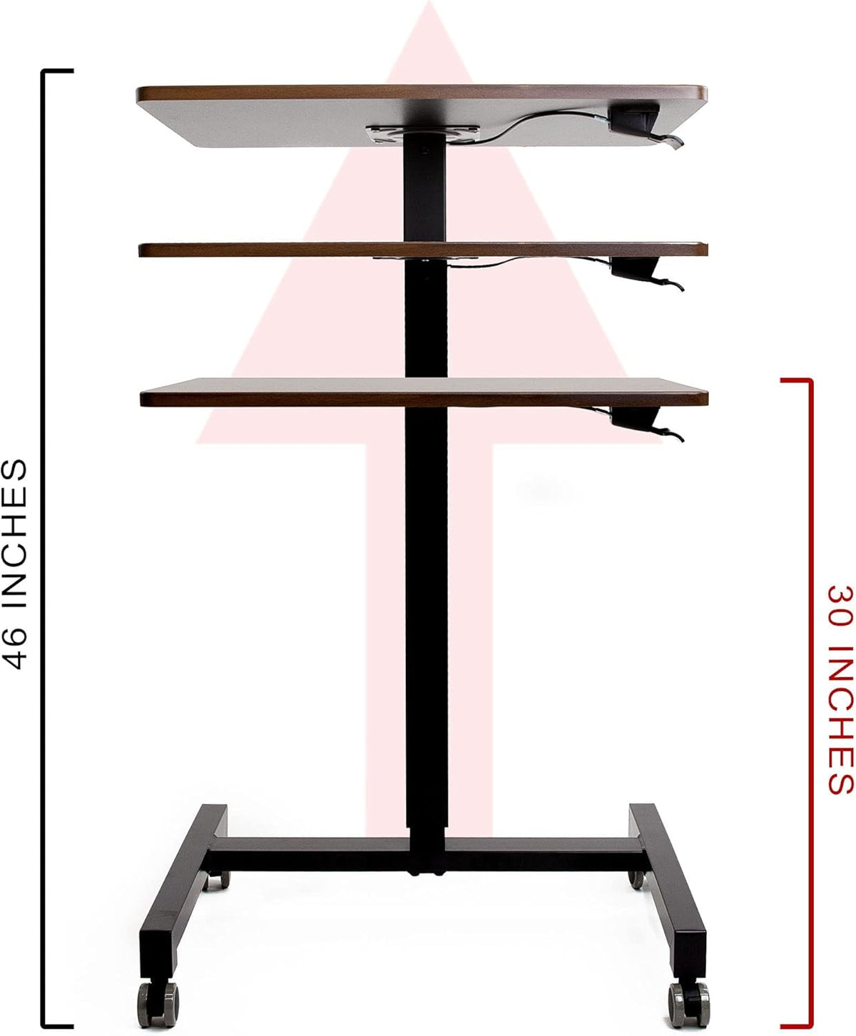 28 Inches Sit to Stand Desk with Locking Wheels Q6820