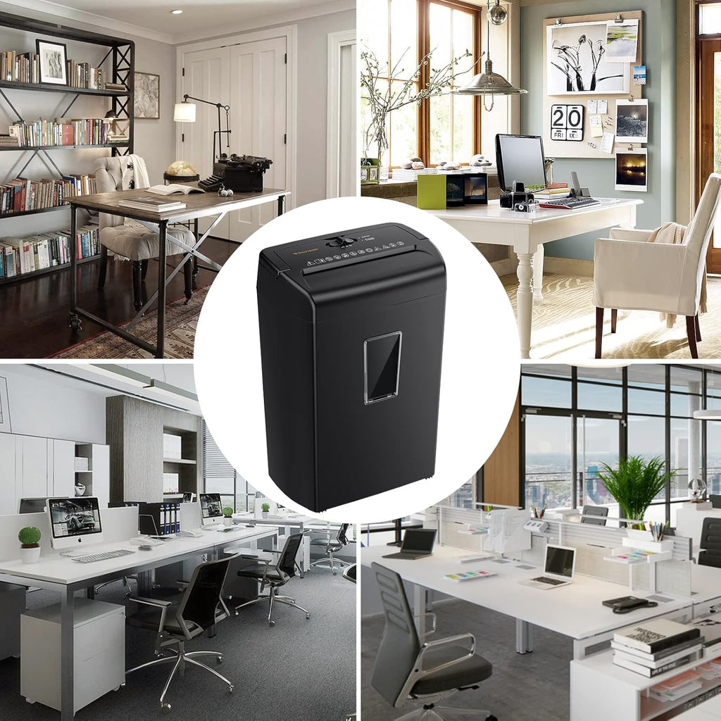 10-Sheet Cross-Cut Paper Shredder with 5.5 Gallons Wastebasket, Black Z727663