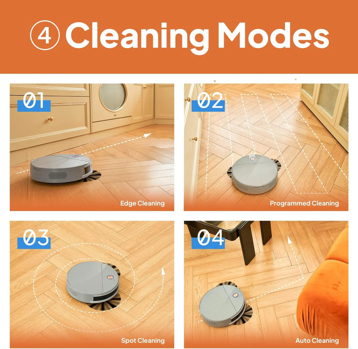 Self Emptying Ultra-Thin Robot Vacuum Cleaner M604121