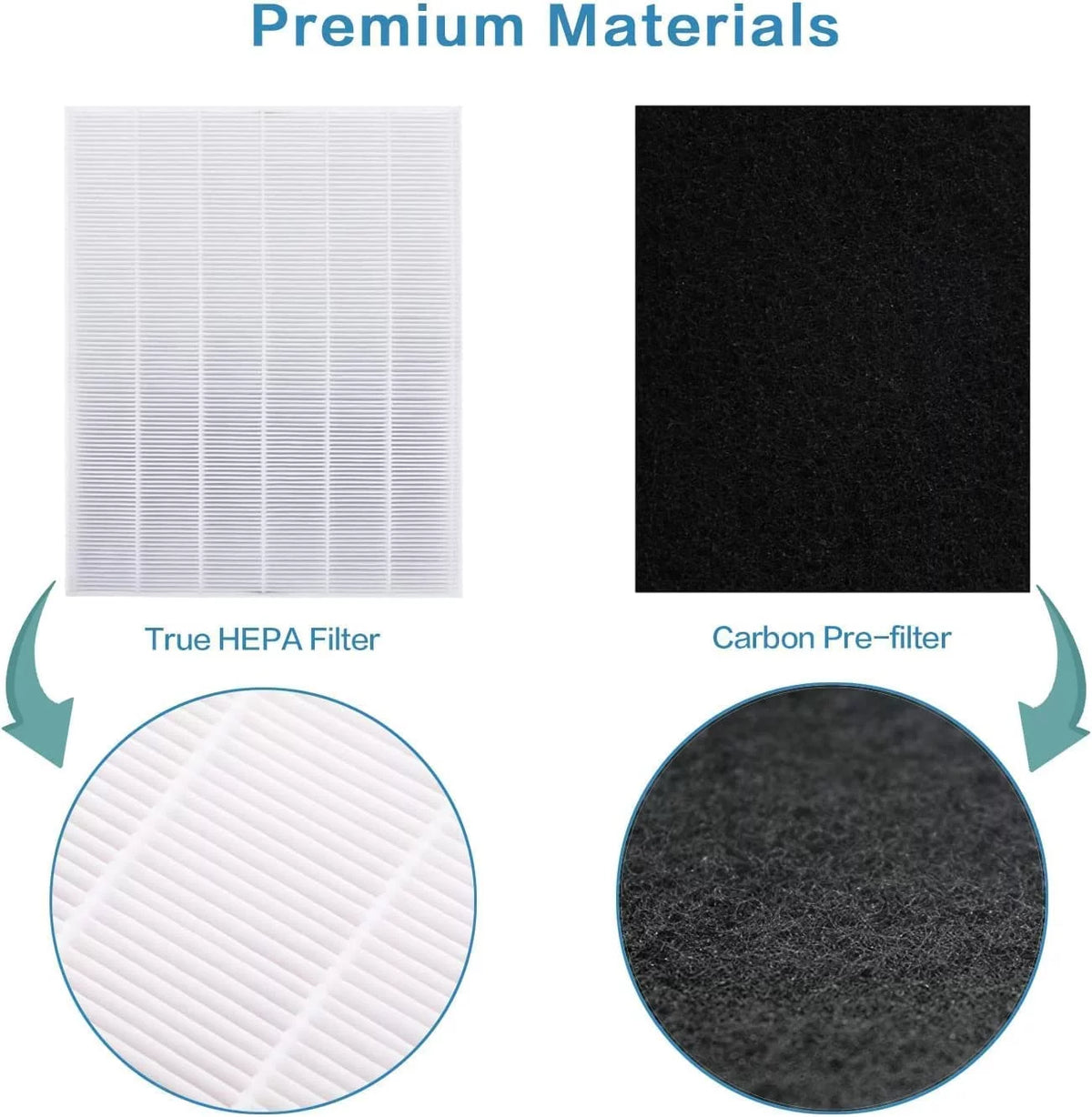 2 Pack Replacement True HEPA Size 21 Filters Plus 8 Carbon Pre-Filters R252246