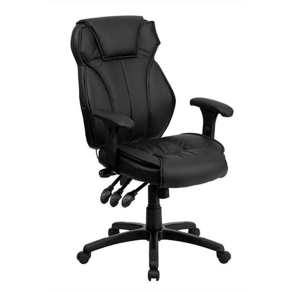 High Back Leather Executive Office Chair in Black A4932
