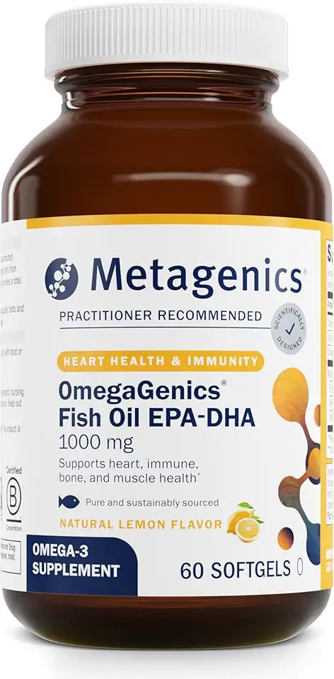 Omega 3 Fish Oil Supplement 1000mg 60 Softgels P449