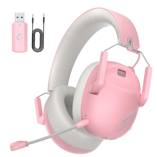 Black Wireless Gaming Headset with Bluetooth 5.3 and Noise Canceling Microphone H511