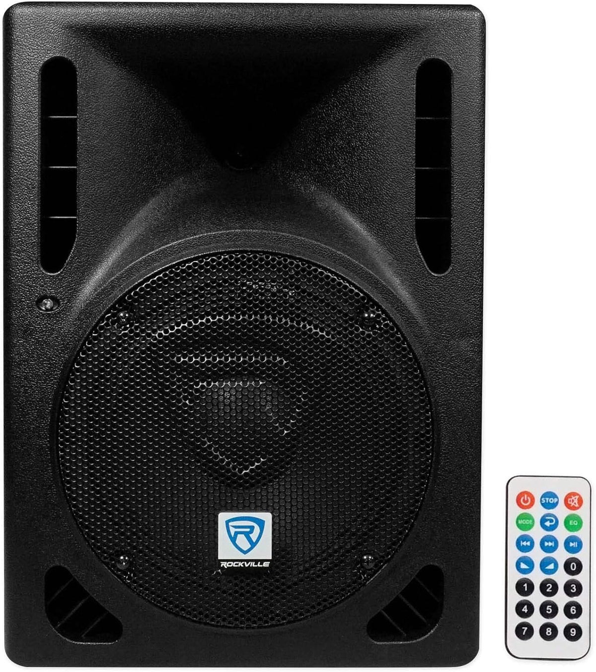 8 Powered DJ Speakers with Stands and Cables Z34640