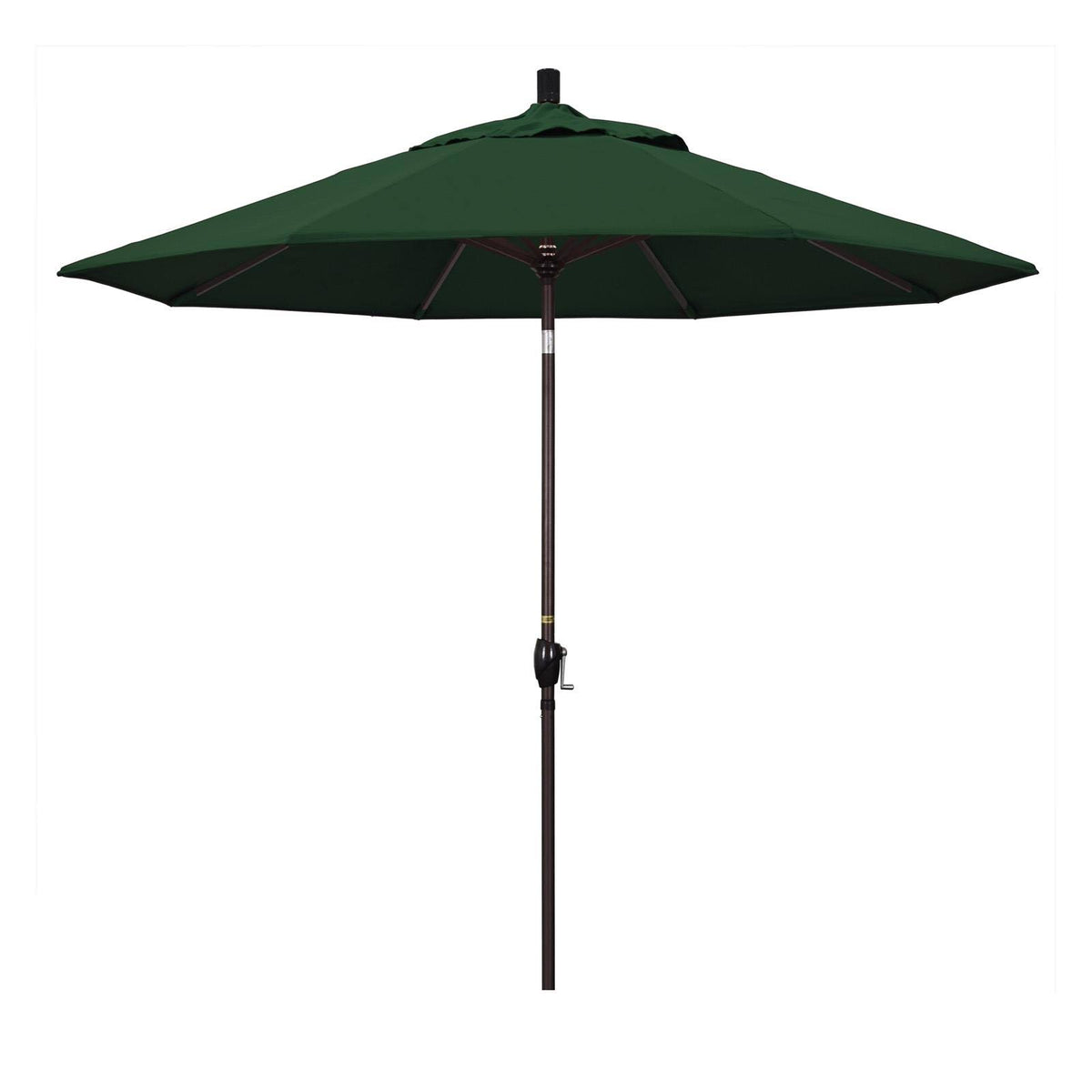 9 ft. Aluminum Push Button Tilt Market Umbrella Hunter Green W322684