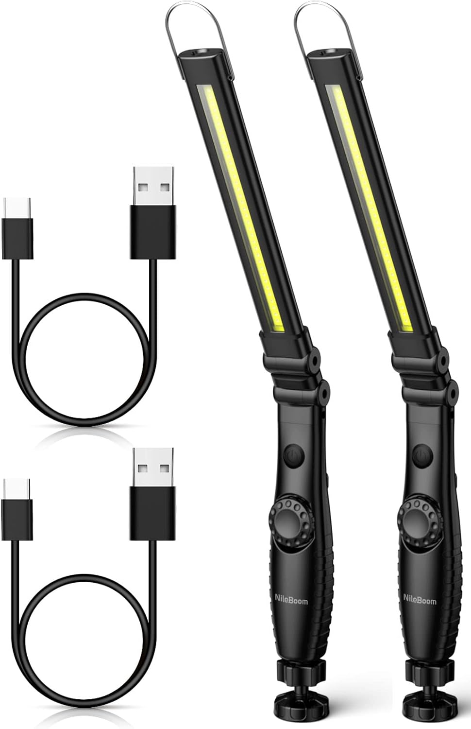 800 Lumens Foldable Rechargeable LED Work Light with Magnetic Base 4 Pack T762