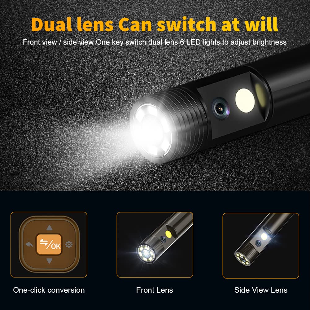 4.3 Inch 1080P HD Dual Lens Endoscope D613