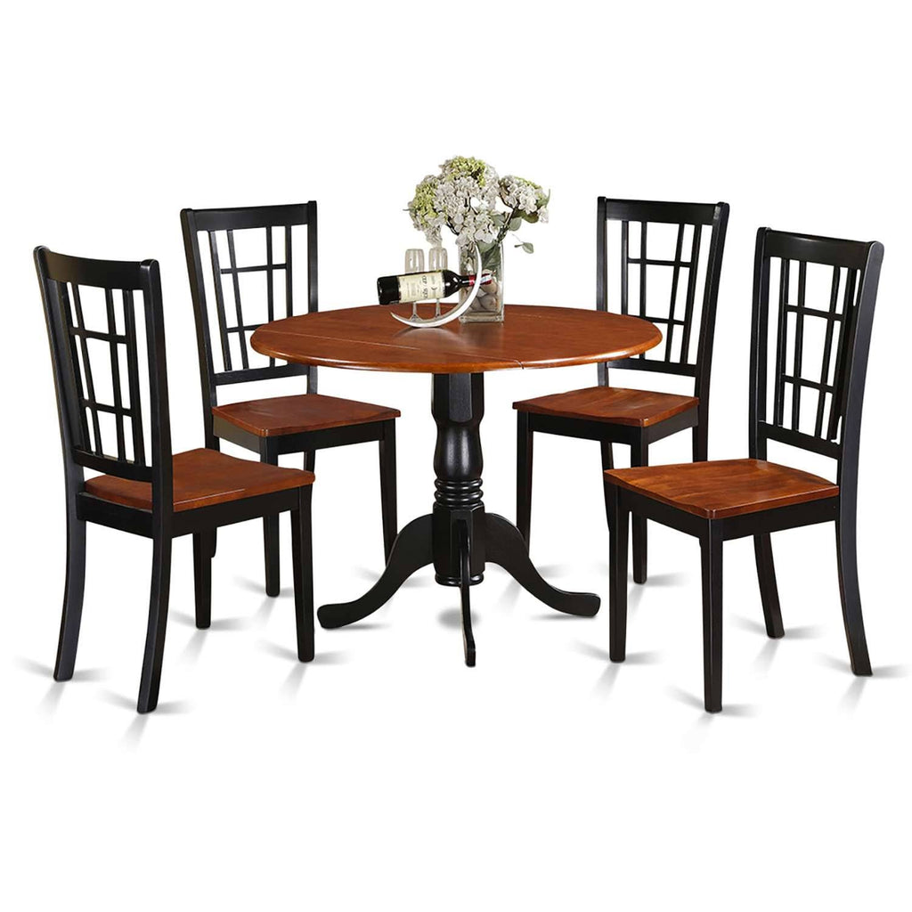 5 Piece Kitchen Table Set with 4 Wood Chairs G8683