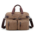 Canvas Laptop Bag Convertible Messenger Bag Fits 15.6 Inch Laptop N1443