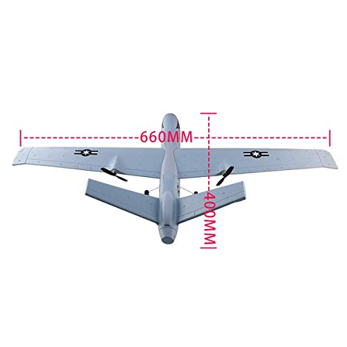 2.4Ghz 2 Channels RC Plane with 2 Batteries, Wingspan 660mm R128