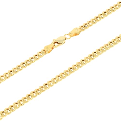 14k Yellow Gold Miami Cuban Link Chain Pendant Necklace P10260