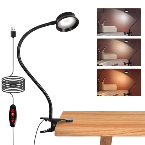 Clip on LED Reading Light, 3 Color Lights, USB M175344