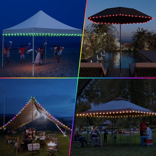 40ft LED Canopy String Lights with Remote D140