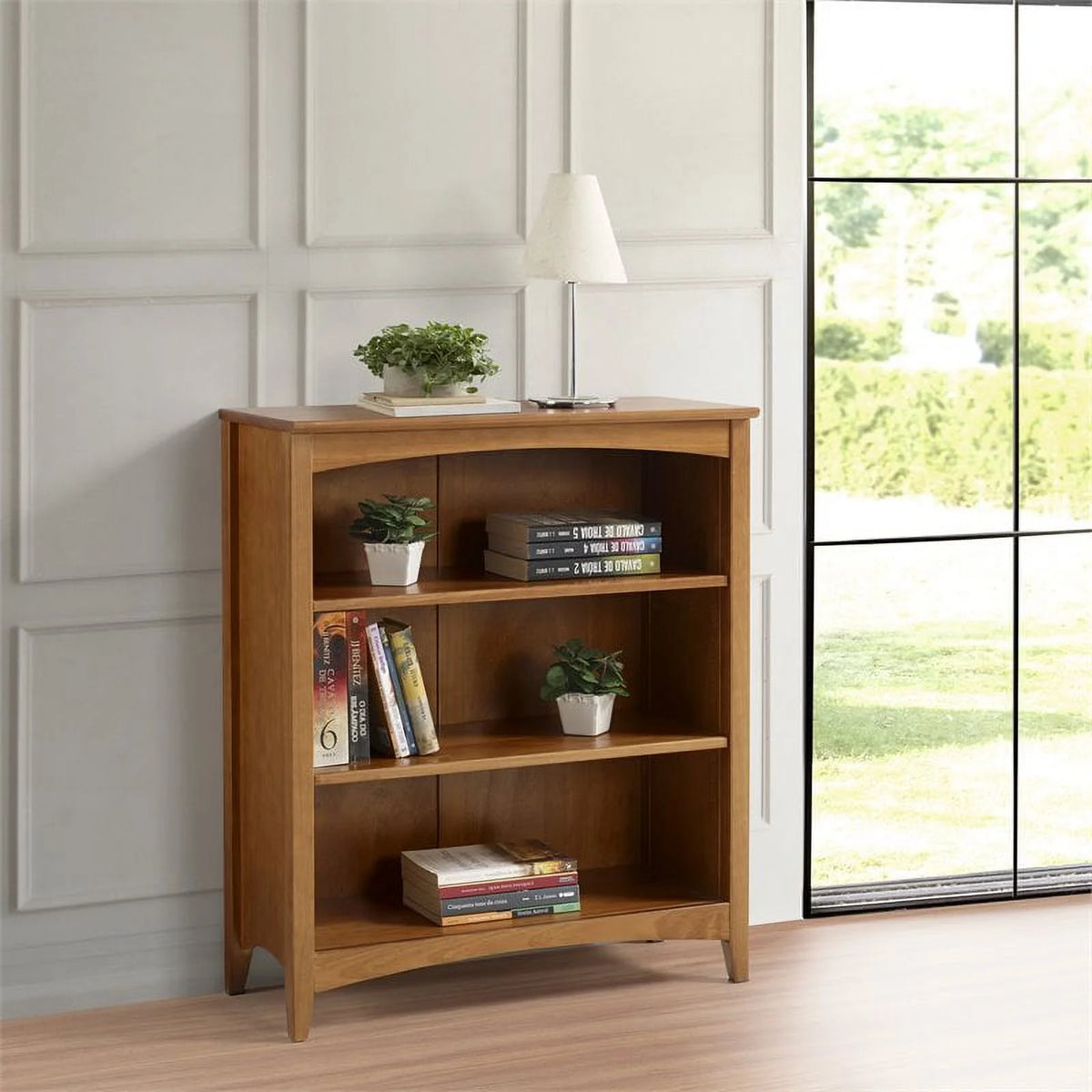 36" Solid Wood Bookcase in Cherry Finish J980504