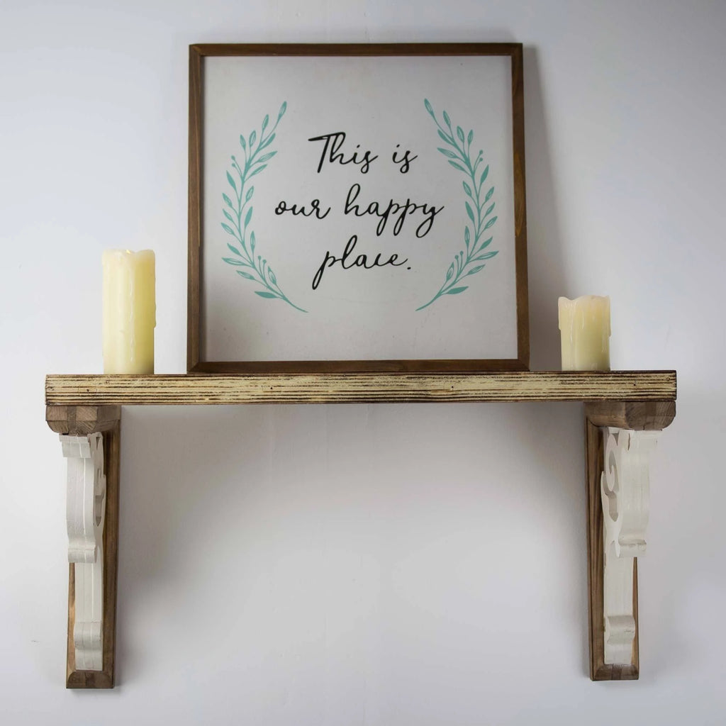 Wood Corbel Shelf Brackets Set of 2 N6500