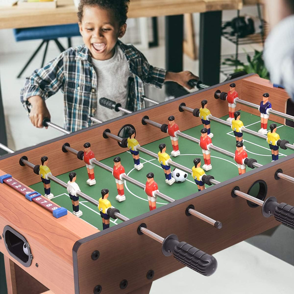 27 Foosball Table Wooden Soccer Game Table Top U29594