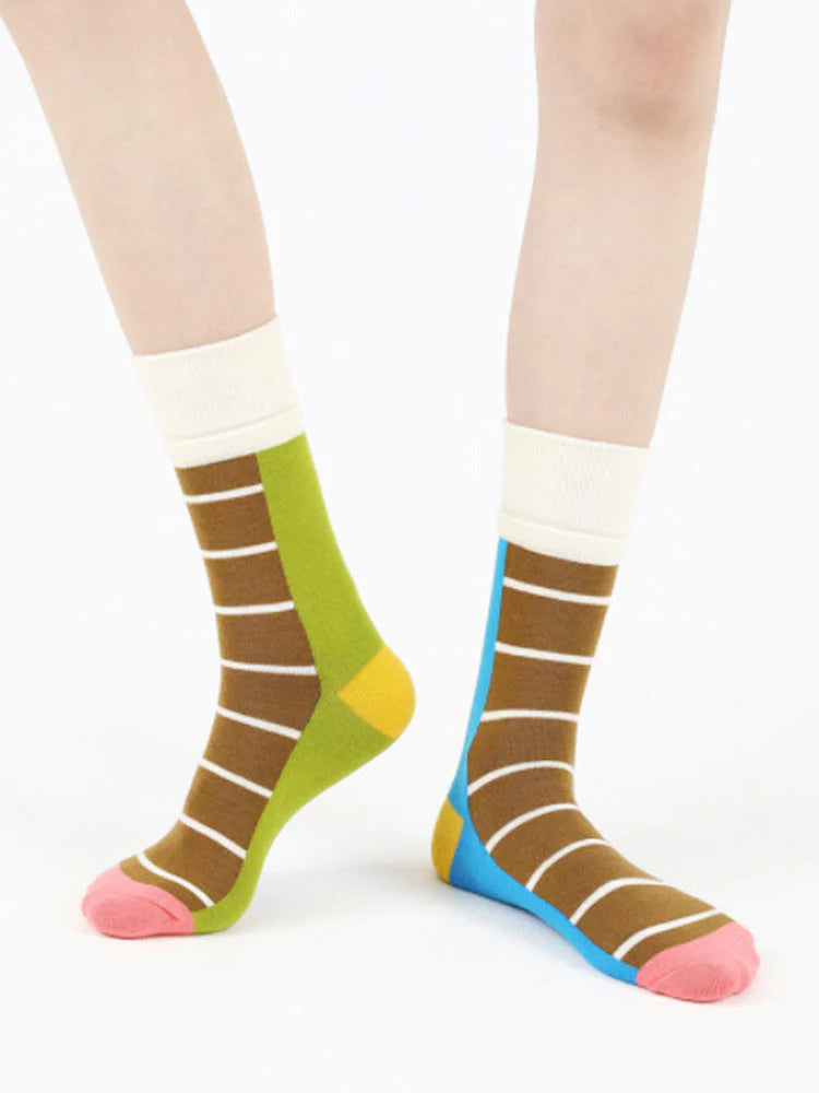 Colorful Striped Cotton Socks M73175