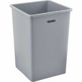 Square Plastic Garbage Can, Gray, 35 Gallon Q565
