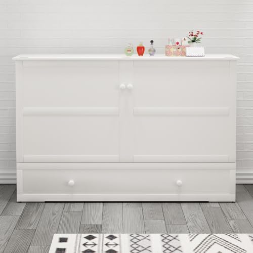 Queen Murphy Bed Cabinet with Mattress Included, Storage, USB Charging Station G913