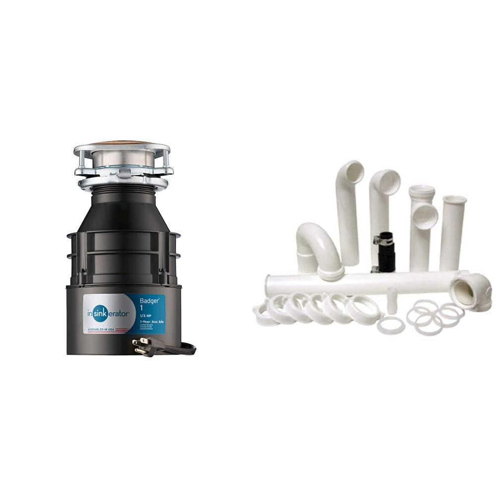 1/3 HP Continuous Feed Garbage Disposal with Cord, White T55519