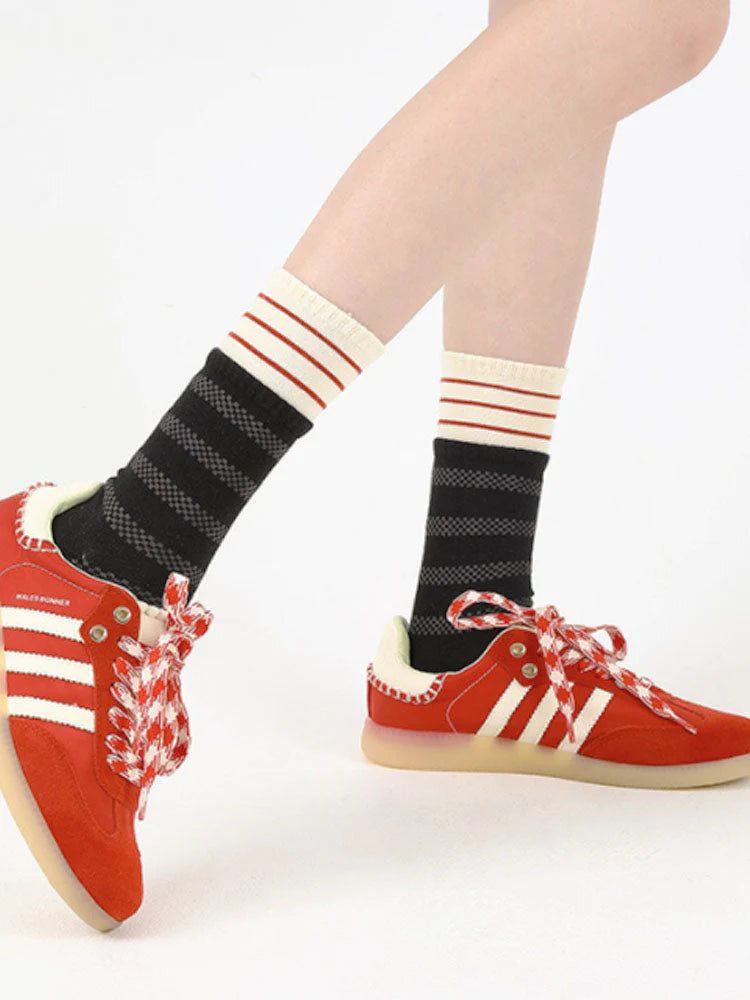 Colorful Striped Cotton Socks M73175