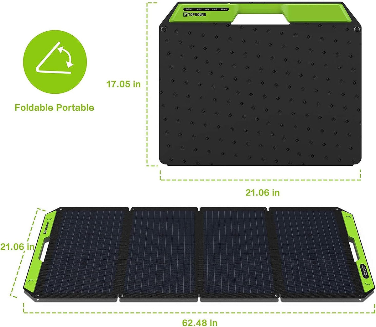 120W Foldable Portable Solar Panel Charger K6312