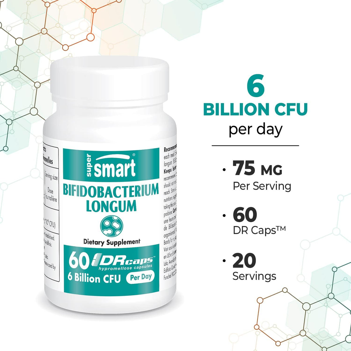 Bifidobacterium Longum Probiotics Supplement 60 DR Capsules X87801