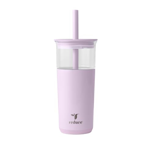 20 oz Vacuum Insulated Glass Tumbler with Lid & Straw G1558