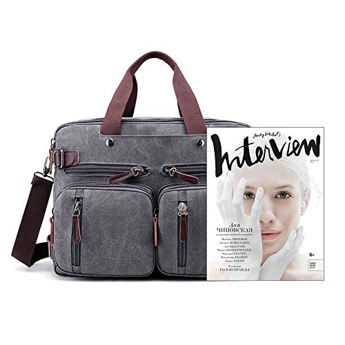Canvas Laptop Bag Convertible Messenger Bag Fits 15.6 Inch Laptop N1443