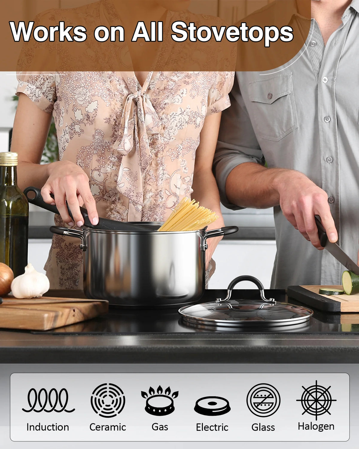 10-Piece Stainless Steel Cookware Set X4355