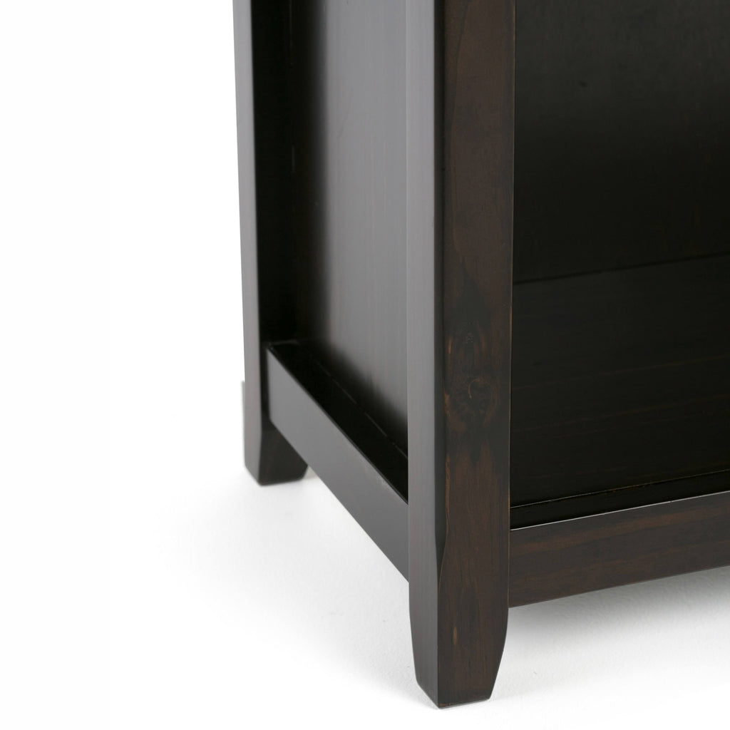 White 5 Shelf Solid Wood Bookcase Z47312