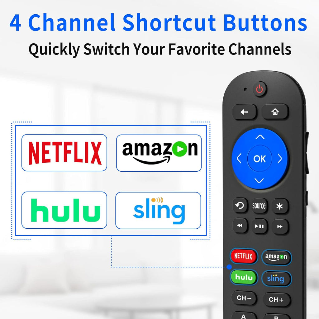 Remote for Roku with Volume Key and 9 Learning Keys G387