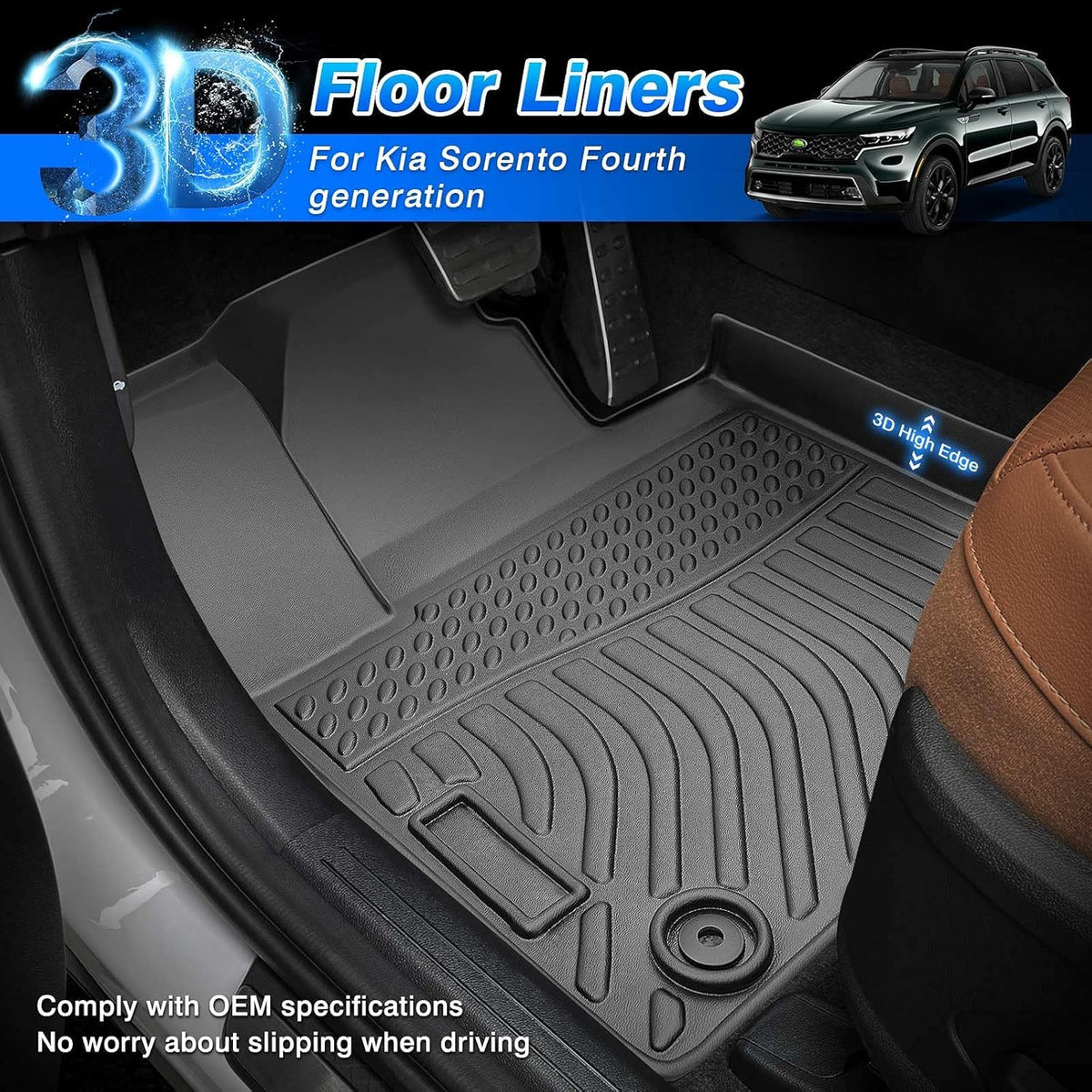All Weather Floor Liners 3 Row Set V869