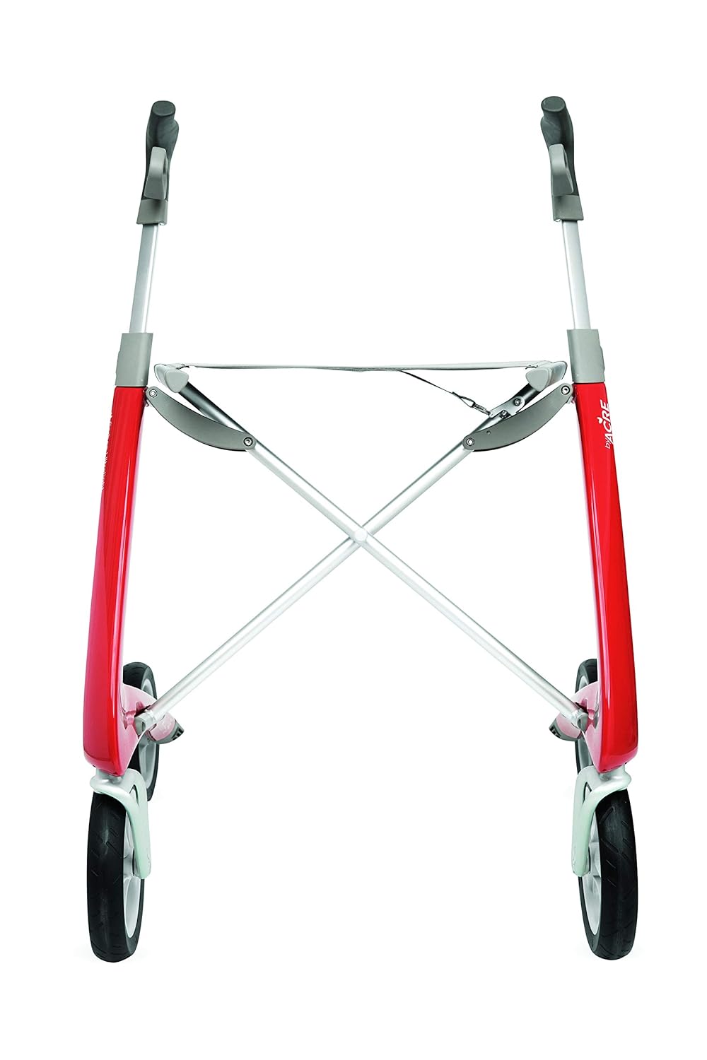 Red Carbon Ultralight Rollator Walker with Organizer Bag, Wide Track, 18.5" x 24" Seat O83322
